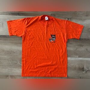 Vintage BSA Tiger Cubs Jerzees Orange Shirt with Tiger Graphic Size Large